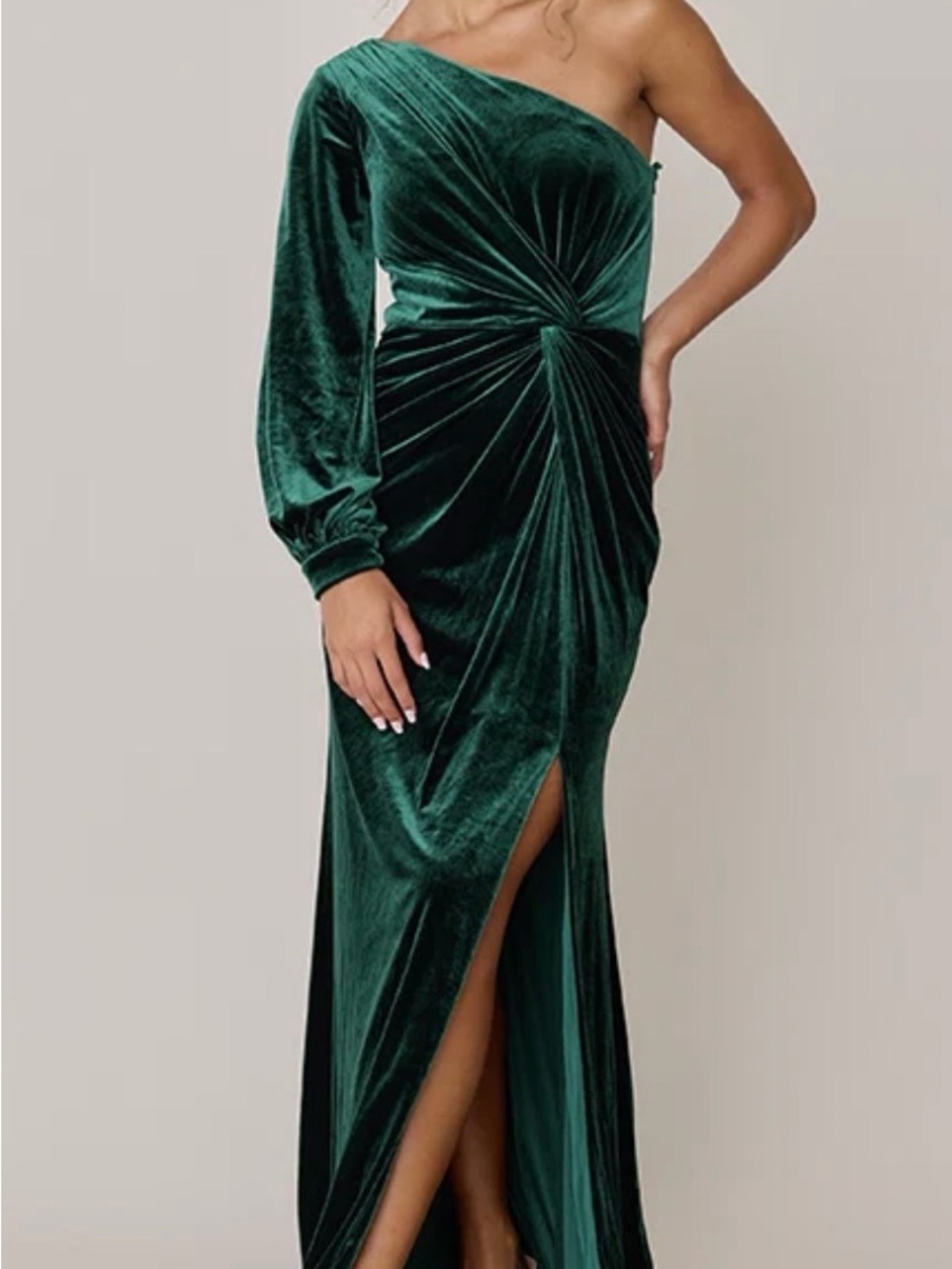 Revelry Size 8 Velvet Dark Green Dress